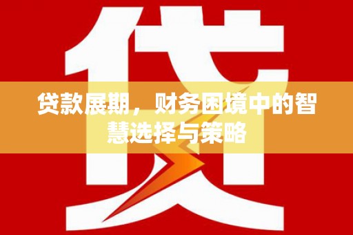 怀来贷款展期，财务困境中的智慧选择与策略