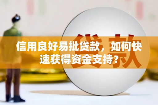 崁顶信用良好易批贷款，如何快速获得资金支持？