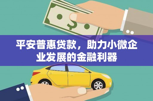 莫旗平安普惠贷款，助力小微企业发展的金融利器