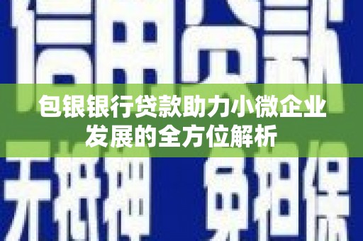 璧山包银银行贷款助力小微企业发展的全方位解析 璧山包银银行贷款助力小微企业发展的全方位解析