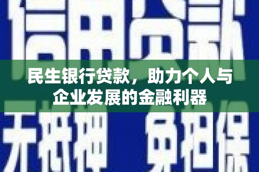 尼玛民生银行贷款，助力个人与企业发展的金融利器