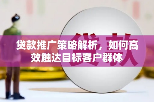纳溪贷款推广策略解析，如何高效触达目标客户群体