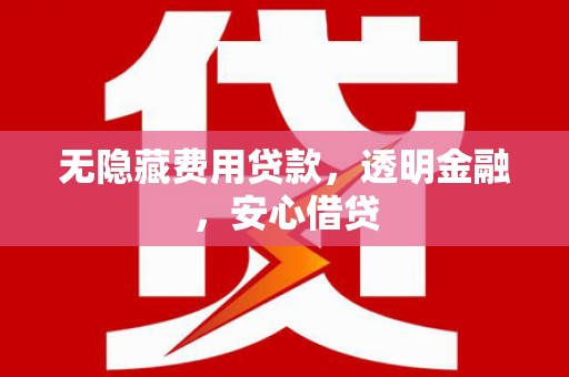 紫阳无隐藏费用贷款，透明金融，安心借贷