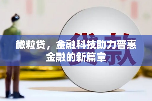 大姚微粒贷，金融科技助力普惠金融的新篇章